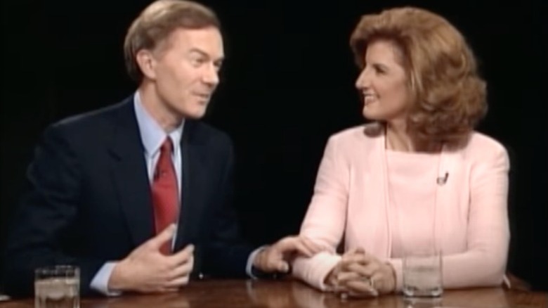 Michael Huffington touching Arianna Huffington's arm