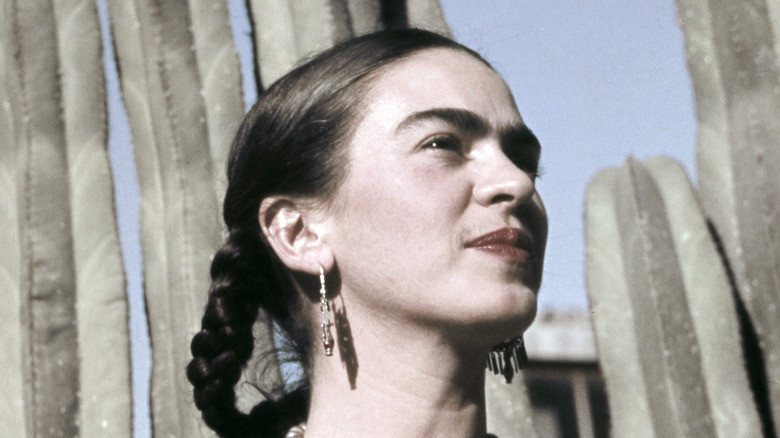 Frida Kahlo taking a photo