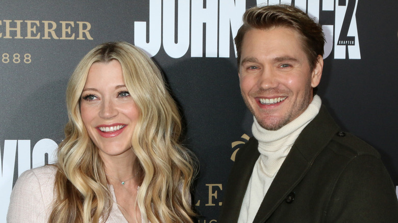 Chad Michael Murray and Sarah Roemer smiling