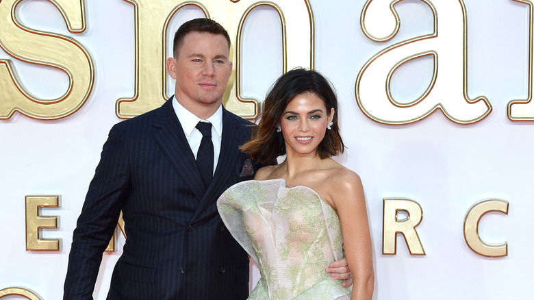 Channing Tatum and Jenna Dewan pose 