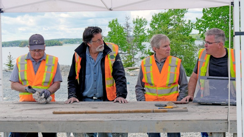 Charles Barkhouse with The Curse of Oak Island team 
