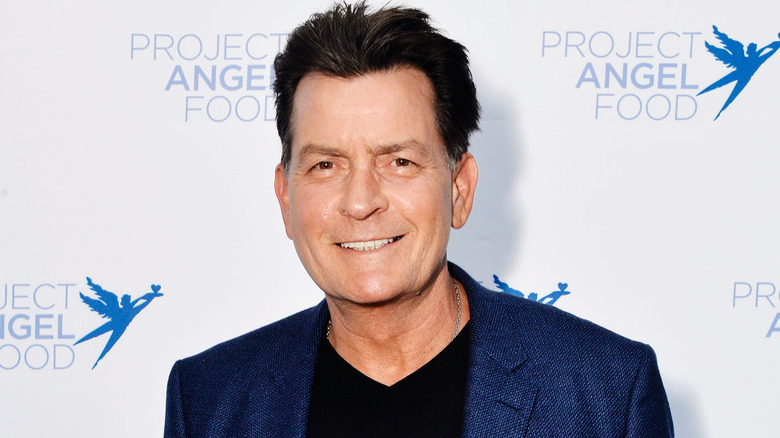 Charlie Sheen smiling