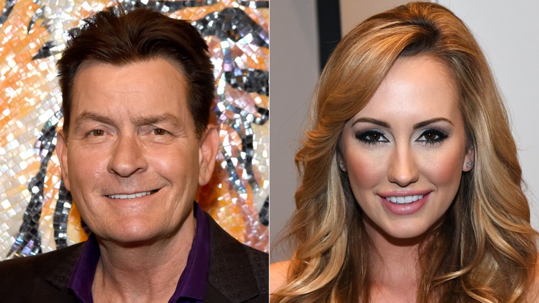Charlie Sheen and Brett Rossi