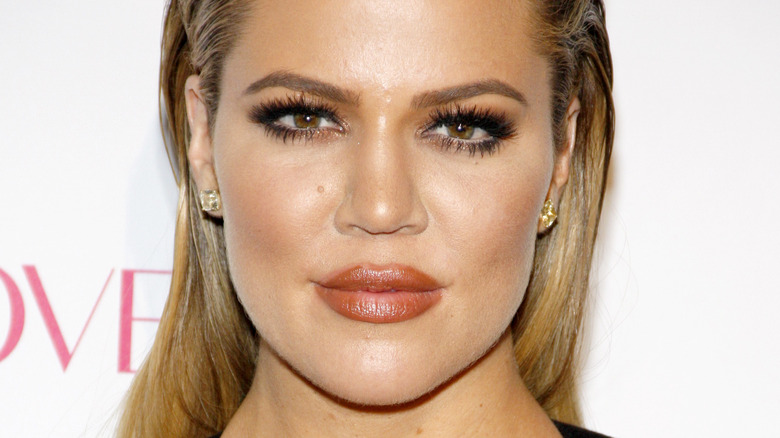 Khloe Kardashian slick hair 