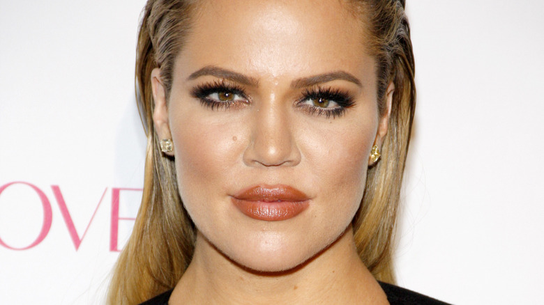 Khloe Kardashian slick hair