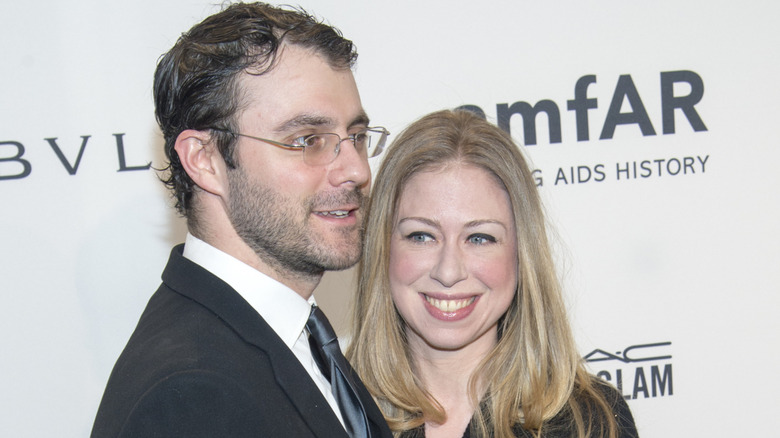Marc Mezvinsky and Chelsea Clinton at 2014 amfAR New York Gala at Cipriani Wall Street