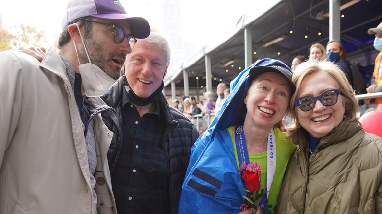 The Clintons and Marc Mezvinsky at 50th TCS NYC marathon