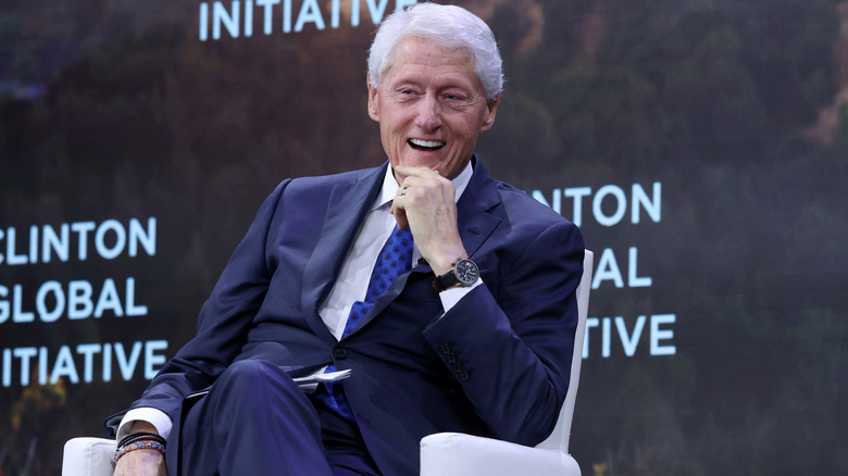 Bill Clinton in a chair