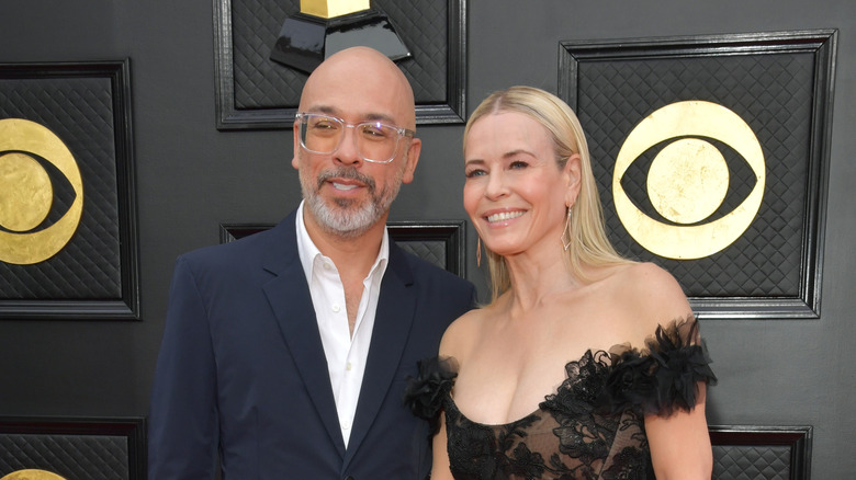 Chelsea Handler and Jo Koy pose 