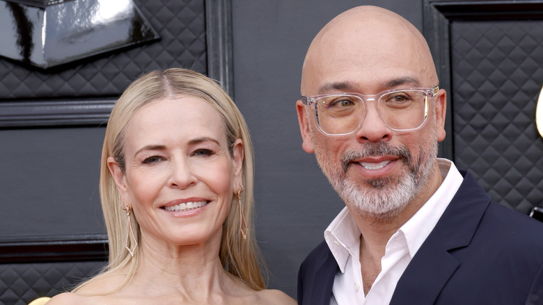 Chelsea Handler smiling with Jo Koy
