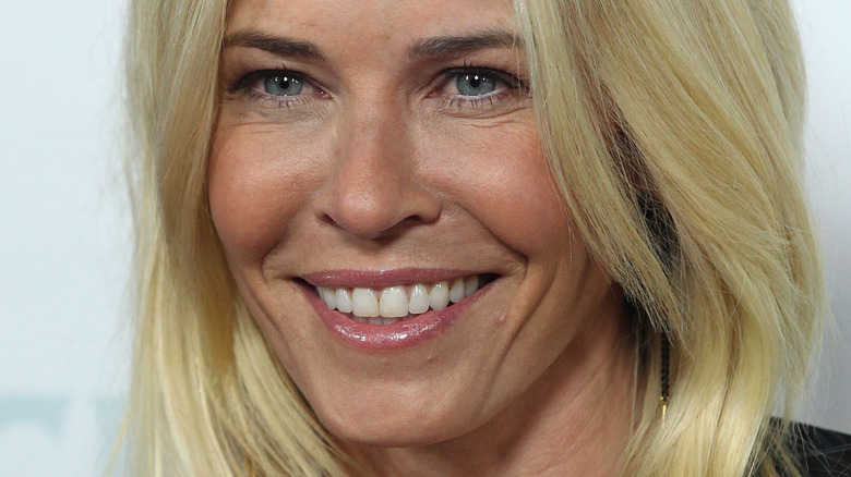 Chelsea Handler smiling on the red carpet