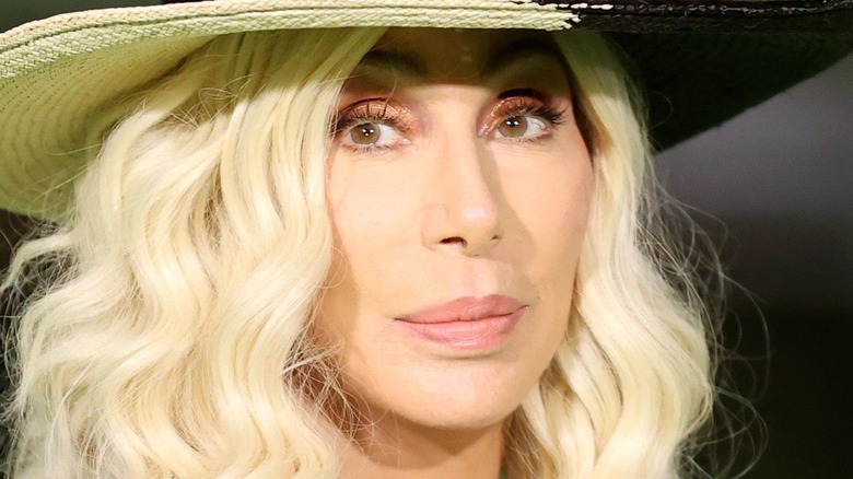 Cher gazing up