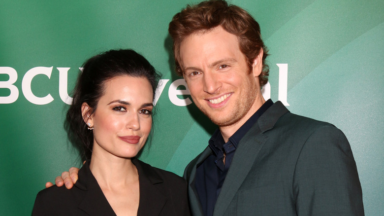 Torrey DeVitto and Nick Gehlfuss posing