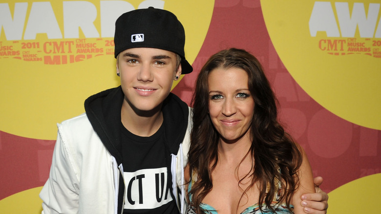 Justin Bieber and Pattie Mallette at the 2011 CMT Music Awards