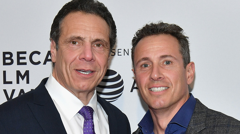 Andrew Cuomo and Chris Cuomo on the red carpet