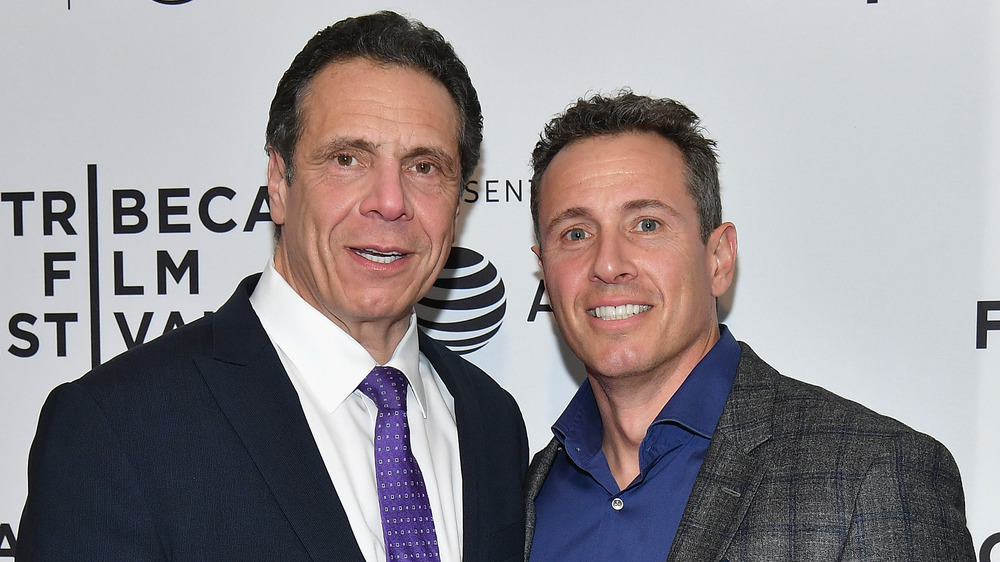 Chris and Andrew Cuomo on a red carpet