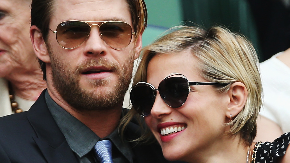 Chris Hemsworth and Elsa Pataky smiling