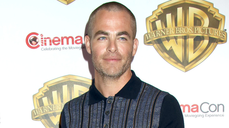 Chris Pine shaved head