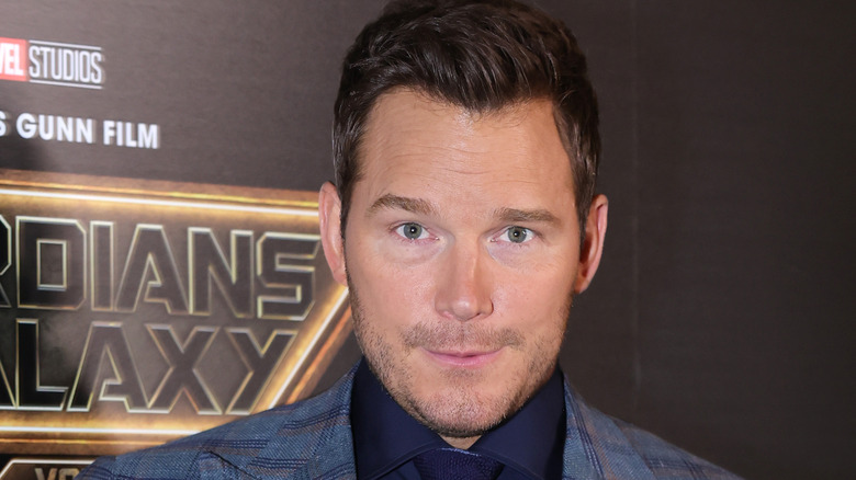 Chris Pratt pursing lips