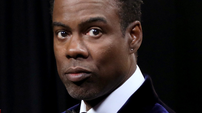 Chris Rock backstage at the 2022 Oscars