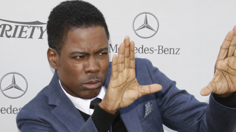 Chris Rock goofing off for the cameras in 2015
