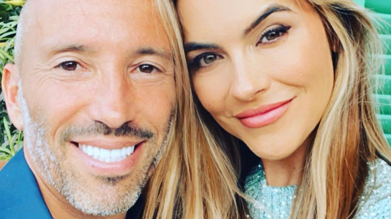 Jason Oppenheim and Chrishell Stause pose for selfie