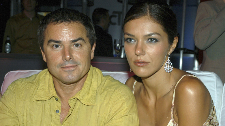 Christopher Knight and Adrianne Curry sitting together