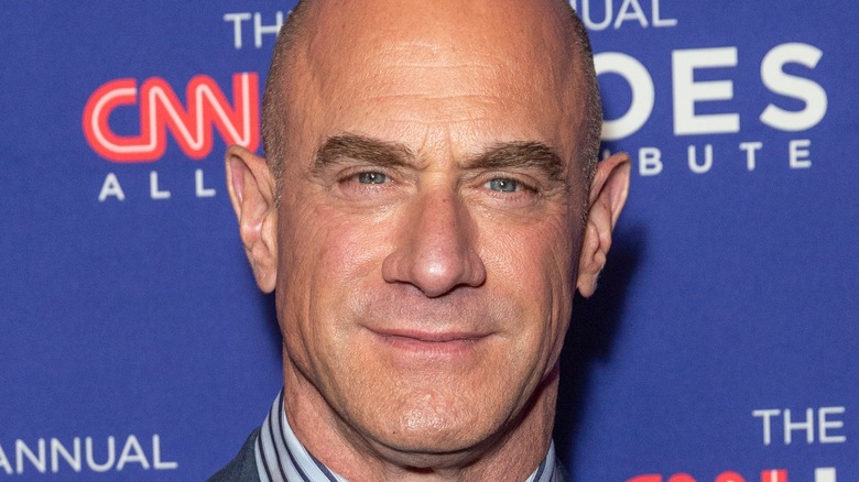 Christopher Meloni looks at camera slight smile