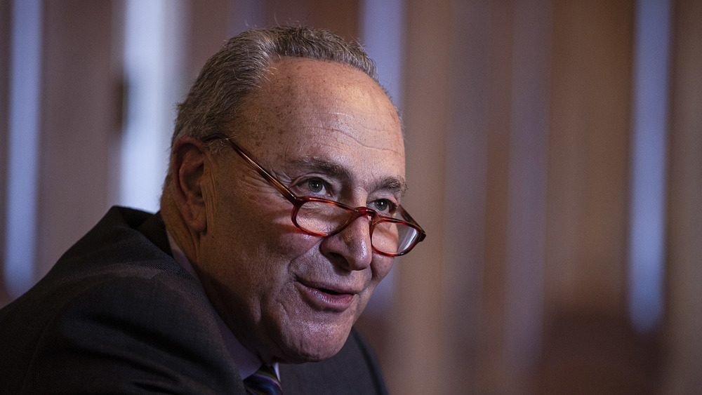 Chuck Schumer wearing glasses