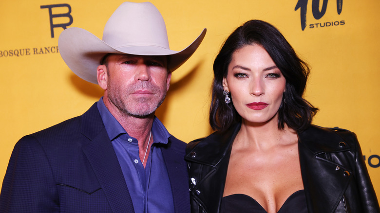 Taylor Sheridan and Nicole Muirbrook at the Season 5 premiere of 
