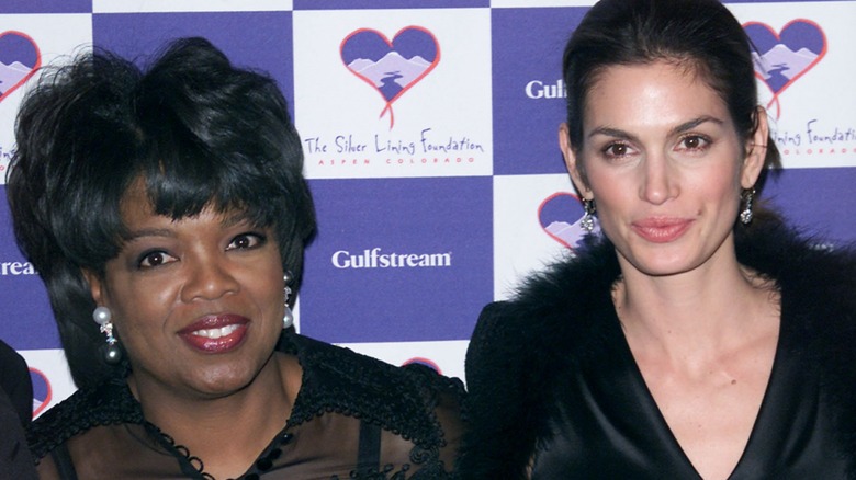 Oprah Winfrey and Cindy Crawford red carpet