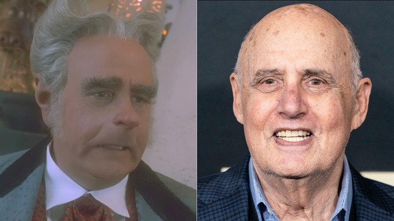 Split image of Jeffrey Tambor as Mayor Augustus MayWho and Jeffrey Tambor smiling in 2021