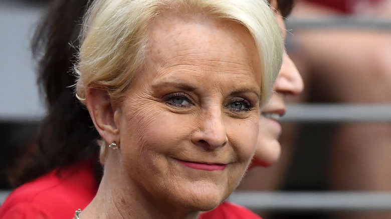 Cindy McCain on the Arizona Cardinals sidelines at State Farm Stadium  2018