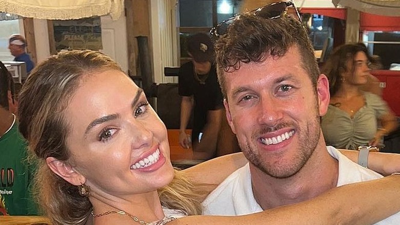 Susie Evans and Clayton Echard smiling
