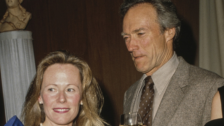 Jacelyn Reeves and Clint Eastwood at AT&T Pebble Beach Pro-Am golf tournament