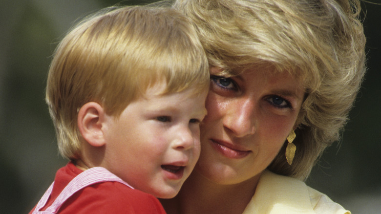 Princess Diana and young Prince Harry