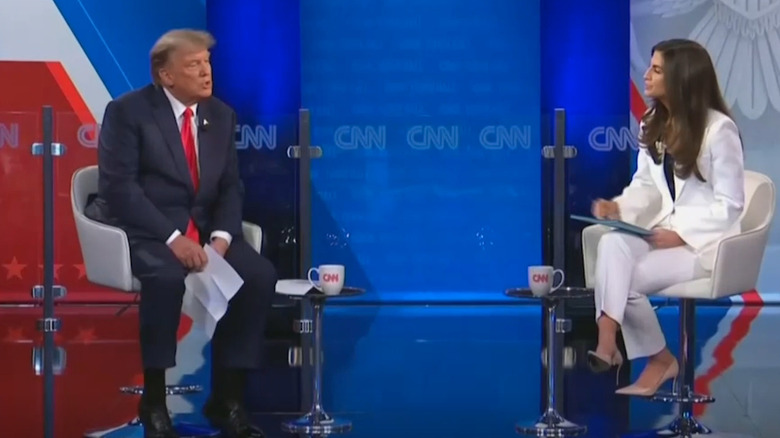 Donald Trump and Kaitlan Collins debating