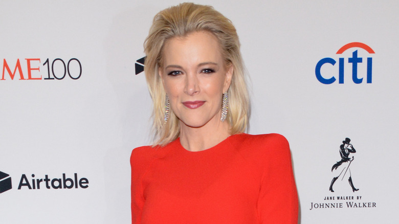 Megyn Kelly wearing a red dress
