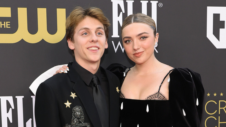 Jacob Bertrand and Peyton List on the red carpet