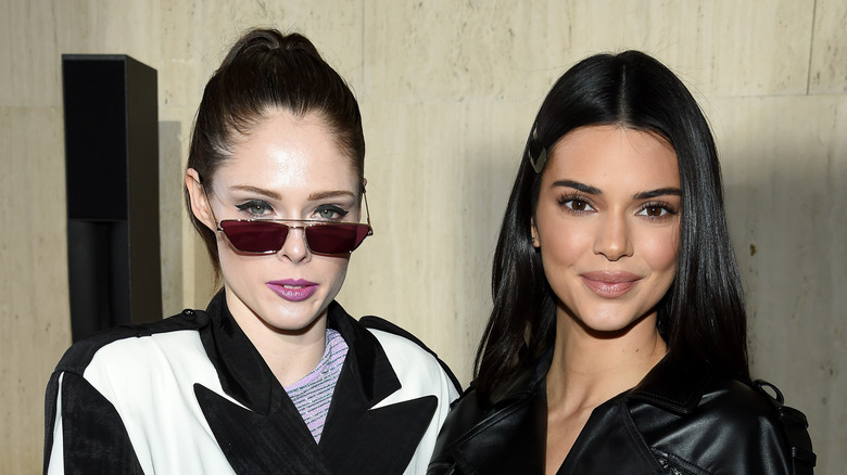 Coco Rocha posing with Kendall Jenner