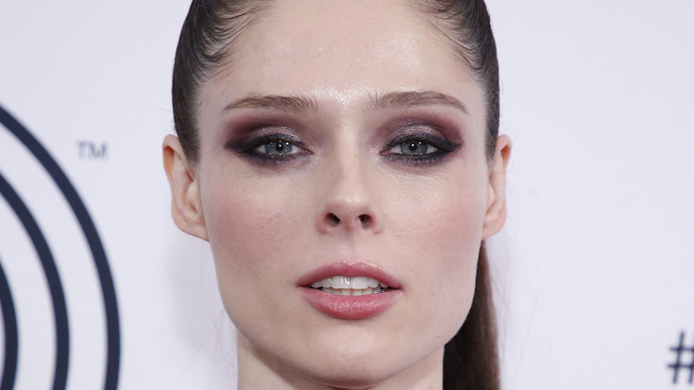 Coco Rocha looking at camera