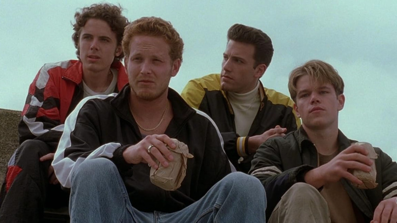 Matt Damon, Ben Affleck, Cole Hauser in Good Will Hunting, 1997