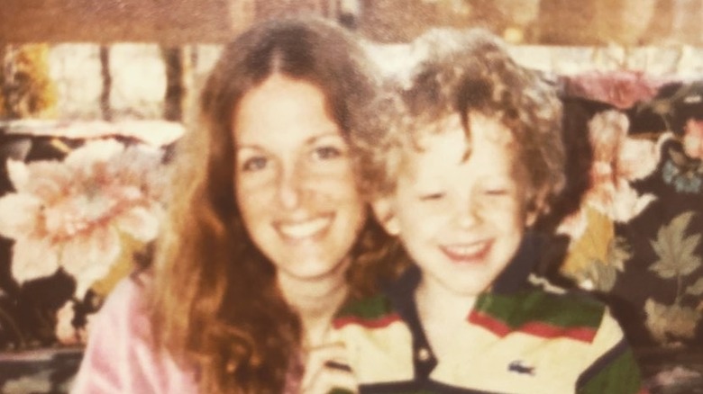 Cole Hauser as a child with his mother, Cass Warner