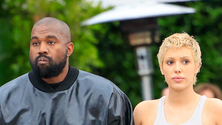 Kanye West Bianca Censori bleached hair