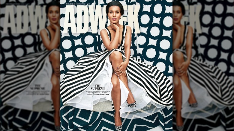 Kerry Washington posing for Adweek 