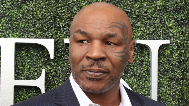 White tiger and Mike Tyson