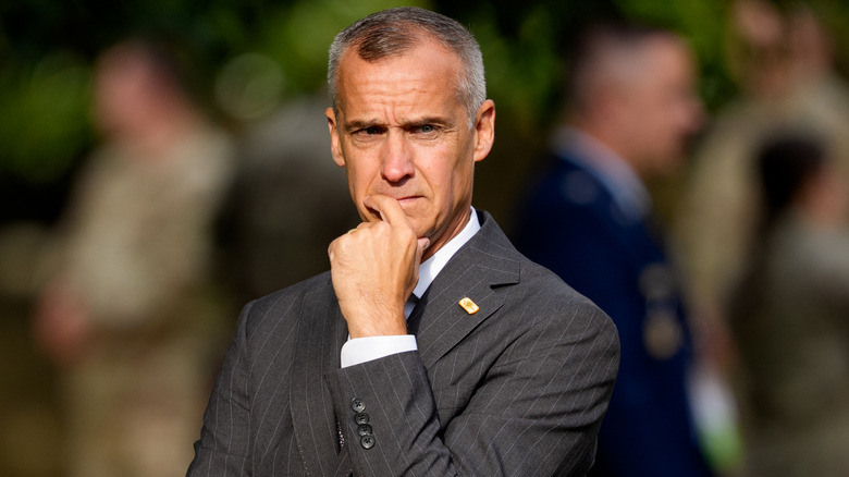 Corey Lewandowski appears pensive.