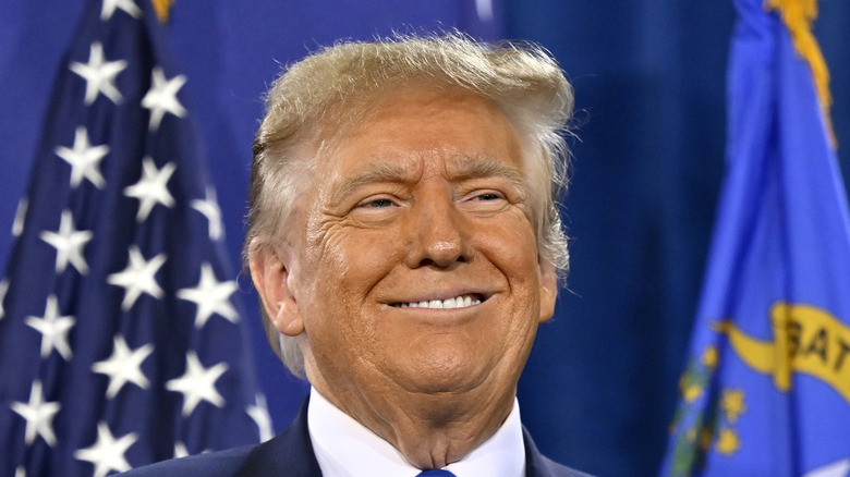 Donald Trump smiling in close-up