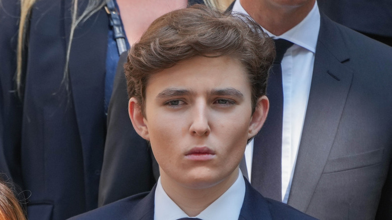 Barron Trump at funeral