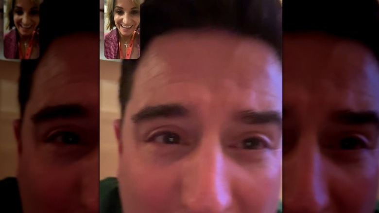 Dianna Russini facetime with husband